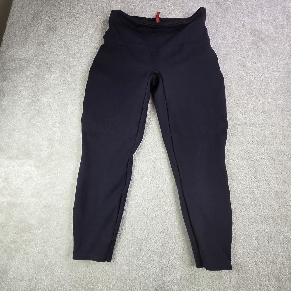 Spanx Ponte Ankle Leggings Womens L Navy Sculpting Compression‎ Shapewear
